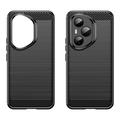 Honor 400 Pro Børstet TPU Cover - Karbonfiber - Sort
