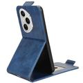 Honor 400 Pro lodret flip-etui med stativ - mørkeblå