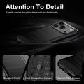 Honor 600/600 Pro Børstet TPU Cover - Karbonfiber - Sort