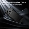 Honor 600/600 Pro Børstet TPU Cover - Karbonfiber - Sort