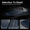 Honor 600/600 Pro Børstet TPU Cover - Karbonfiber - blå