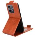 Honor 600 Lite lodret flip-etui med stativ - Brun