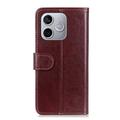 Honor 600 Lite Pung Etui med Stativ - Brun