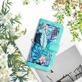 Honor 600 Smart Blomstret pung etui med kortholdere - grøn