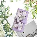 Honor 600 Smart Blomstret pung etui med kortholdere - lyslilla