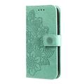 Honor 600 Smart Mandala Etui med Pung med håndledsrem - mintgrøn