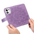 Honor 600 Smart Mandala Etui med Pung med håndledsrem - Lilla
