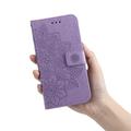 Honor 600 Smart Mandala Etui med Pung med håndledsrem - Lilla