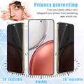 Honor 600 Smart Privacy Full Cover Skærmbeskytter Hærdet Glas - Sort Kant