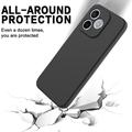Honor 600e/600 Lite/X80i Flydende silikone cover med håndrem - Sort