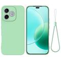 Honor 600e/600 Lite/X80i Flydende silikone cover med håndrem - Grøn