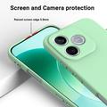 Honor 600e/600 Lite/X80i Flydende silikone cover med håndrem - Grøn