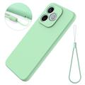 Honor 600e/600 Lite/X80i Flydende silikone cover med håndrem - Grøn