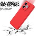 Honor 600e/600 Lite/X80i Flydende silikone cover med håndrem - Rød