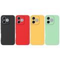 Honor 600e/600 Lite/X80i Flydende silikone cover med håndrem - Rød