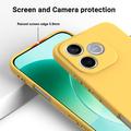 Honor 600e/600 Lite/X80i Flydende silikone cover med håndrem - Gul