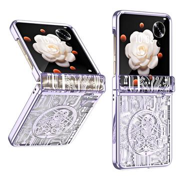 Honor Magic V Flip Mechanical Legend Galvaniseret plastik cover - Lilla