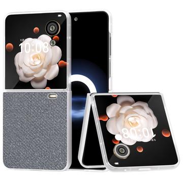 Honor Magic V Flip Rhinestone Tekstur Hybrid Cover - grå