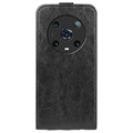 Honor Magic4 Pro Vertikal Flip Cover med Kortholder - Sort