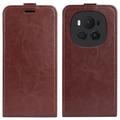 Honor Magic6 Pro Vertikal Flip Taske med Kortholder - Brun