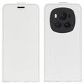 Honor Magic6 Pro Vertikal Flip Taske med Kortholder - Hvid