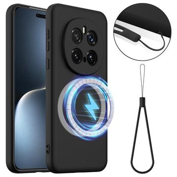 Honor Magic7 Pro Liquid Silikone Cover - MagSafe Kompatibel - Sort