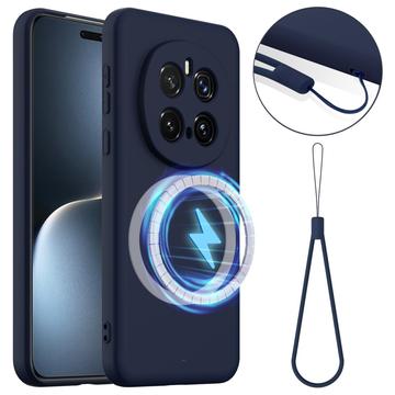 Honor Magic7 Pro Liquid Silikone Cover - MagSafe Kompatibel - Mørkeblå