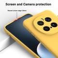 Honor Magic7 Pro Flydende silikone cover med håndrem - gul
