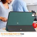 Honor MagicPad 3 Pro 12.3/MagicPad 4 Tri-Fold Series Smart Folio-etui - Sortgrøn