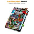 Honor Pad X7 Tri-Fold Series Smart Folio-etui - Graffiti