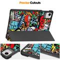 Honor Pad X9a Tri-Fold Series Smart Folio-etui - Graffiti