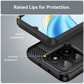 Honor X5b/X5b Plus Børstet TPU Cover - Karbonfiber - Sort