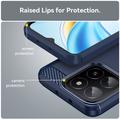 Honor X5b/X5b Plus Børstet TPU Cover - Karbonfiber - Blå
