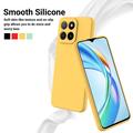 Honor X5b/X5b Plus Flydende silikone cover med håndrem - gul
