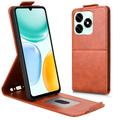 Honor X5c Plus lodret flip-etui med stativ - Brun