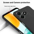 Honor X5d/X5d Plus Flydende silikone cover med håndrem - Sort