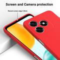 Honor X5d/X5d Plus Flydende silikone cover med håndrem - Rød