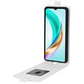 Honor X6b Vertikal Flip Cover med Kortholder - Hvid