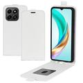 Honor X6b Vertikal Flip Cover med Kortholder - Hvid