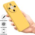 Honor X70/X9d/Magic8 Lite Flydende silikone cover med håndrem - gul