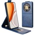 Honor X70/X9d/Magic8 Lite lodret flip-etui med stativ - mørkeblå