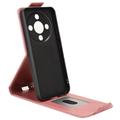 Honor X70/X9d/Magic8 Lite lodret flip-etui med stativ - rosaguld