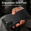 Honor X7e Børstet TPU Cover - Karbonfiber