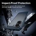 Honor X7e Børstet TPU Cover - Karbonfiber - blå