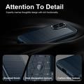 Honor X7e Børstet TPU Cover - Karbonfiber - blå
