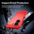 Honor X7e Børstet TPU Cover - Karbonfiber - rød