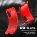 Honor X7e Børstet TPU Cover - Karbonfiber - rød