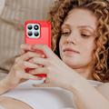 Honor X8b Børstet TPU Cover - Karbonfiber - Rød