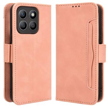 Honor X8c Kortholder Pung Etui - Pink