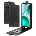 Honor X8c Vertikal Flip Taske med Kortholder - Sort